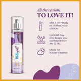 Wottagirl! French Peony 150ml Body Splash for Women | Elegant Floral Mist with Lavender & Peony | Long-Lasting, Refreshing & Skin-Friendly Fragrance