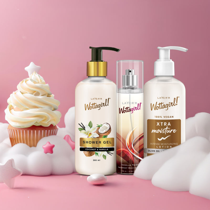 Vanilla Bliss Combo (Vanilla Twist + Coconut & Vanilla + Xtra Moisture Lotion)